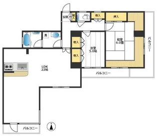 シティヴィラ本町【7階】の間取り