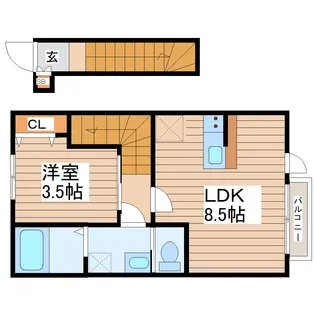 ファインヒルズII【2階】の間取り