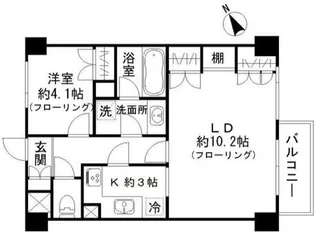 パークサイド六本木【5階】の間取り