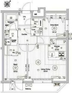 メイクスデザイン参宮橋【2階】の間取り