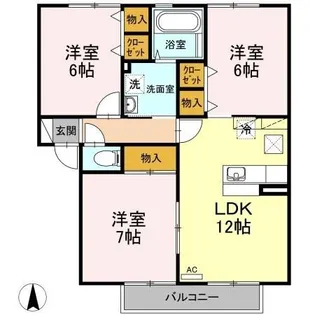 ヴィラージュK【1階】の間取り