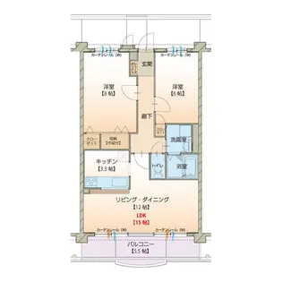 アムール アドニス【2階】の間取り