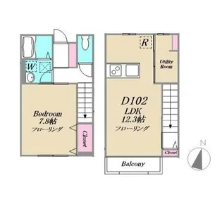 東京都練馬区南大泉1【アパート】の間取り