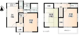 ハイム伊沢 メゾネット【1階】の間取り
