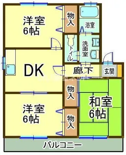 エスポワールB棟【2階】の間取り