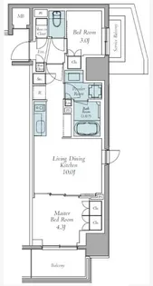 クレストコート東中野【3階】の間取り