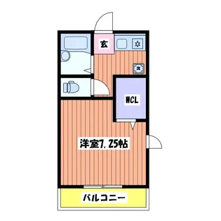 ローズパレットB【2階】の間取り