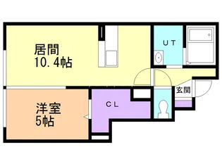 ウィット奥野【1階】の間取り