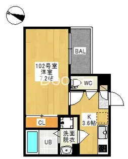 岡山県岡山市北区白石東新町【アパート】の間取り