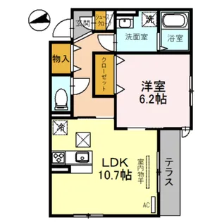カーサオブリガード【1階】の間取り