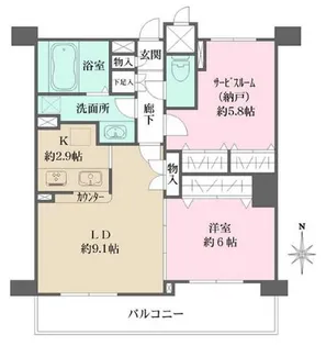 フローラルガーデン【4階】の間取り