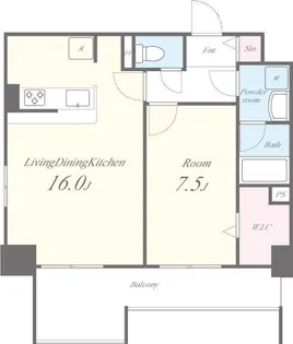 月島リバーサイドハイツ【5階】の間取り