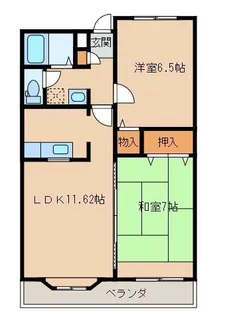 ウエスタンシティ 2号棟【3階】の間取り