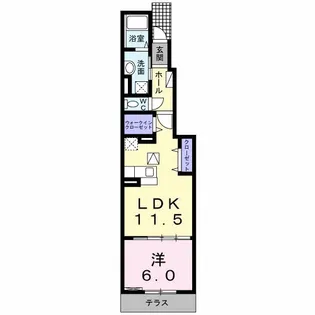 徳島県阿南市羽ノ浦町宮倉羽ノ浦居内【アパート】の間取り