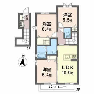 高知県高知市薊野北町4【アパート】の間取り