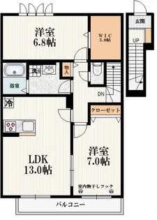 ドルチェ ヴィータ A【2階】の間取り