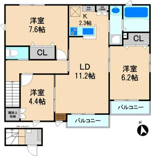 Persimmon Tree【2階】の間取り