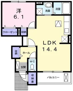 ライツ壱番館【1階】の間取り