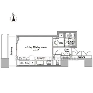 プラウドタワー東五反田【11階】の間取り