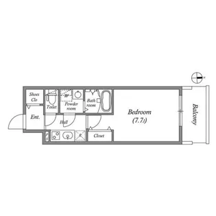 MELDIA CREST TAPP NAMBA-WEST【6階】の間取り