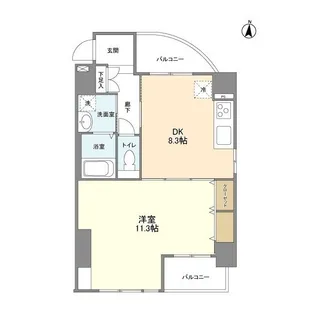 CASSIA錦糸町South Court【9階】の間取り