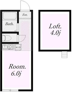 ユナイト岡沢マックスタイラー【1階】の間取り