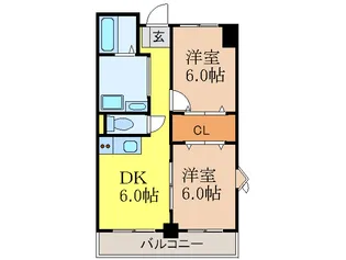 サングレートESAKAIIの間取り