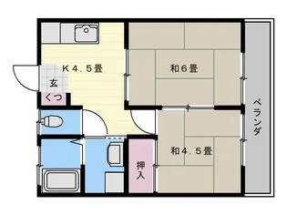 コーポちぐさ【1階】の間取り