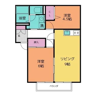 ヒルトップ利平治B【2階】の間取り