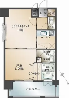 エンクレスト福岡【10階】の間取り