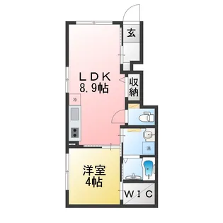 グランビルド江木【1階】の間取り
