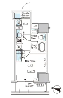 パークアクシス横濱高島町【3階】の間取り