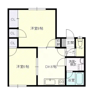 プライムヒルズ B棟【2階】の間取り