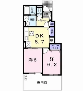 パークハウス西淡【1階】の間取り