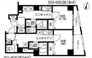 ソラーナ浅草合羽橋【3階】の間取り