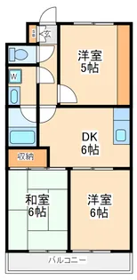 鶴見ガーデンハイムB【1階】の間取り