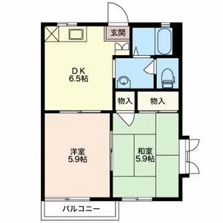 フローラカワグチ【2階】の間取り