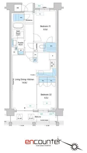 プレディアコート鷺沼【1階】の間取り