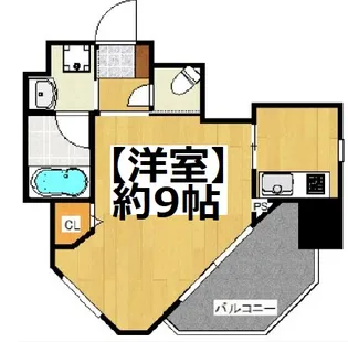 ヴィラ博丈的場町【9階】の間取り