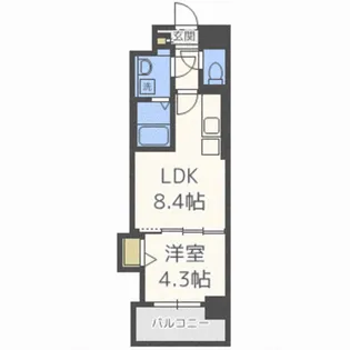 エルヴィータ駅南【9階】の間取り