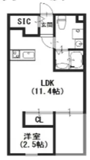エルデ赤川【3階】の間取り