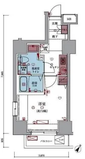 リヴシティ日本橋浜町【5階】の間取り