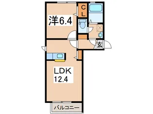 シャーメゾン青葉B【2階】の間取り