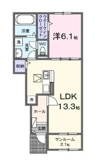 メゾン・ド・アイ【1階】の間取り