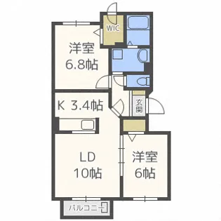 e.us NAEBO STATION(イアスナエボステーション)【4階】の間取り