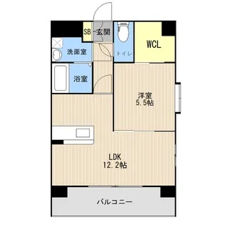 グランフィーネ新生【5階】の間取り