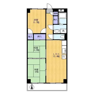 ニューウェル【4階】の間取り