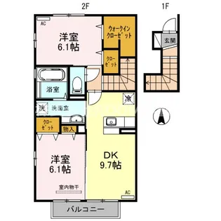 マール・ビビ【2階】の間取り