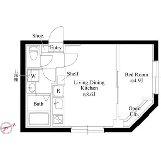 CASA PIAZZA 西日暮里【5階】の間取り