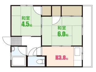 津田コーポ【3階】の間取り